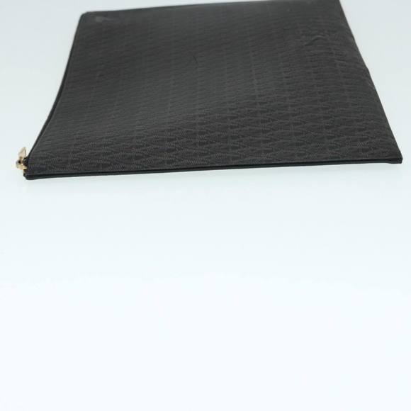 SAINT LAURENT Clutch Bag PVC Dark Brown Gold Auth bs16997 - Picture 5 of 16